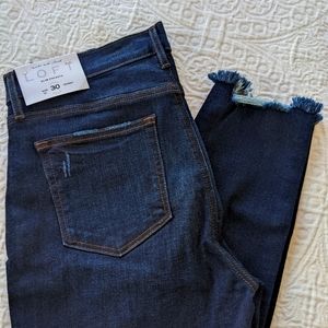 LOFT size 10/30 dark skinny jeans